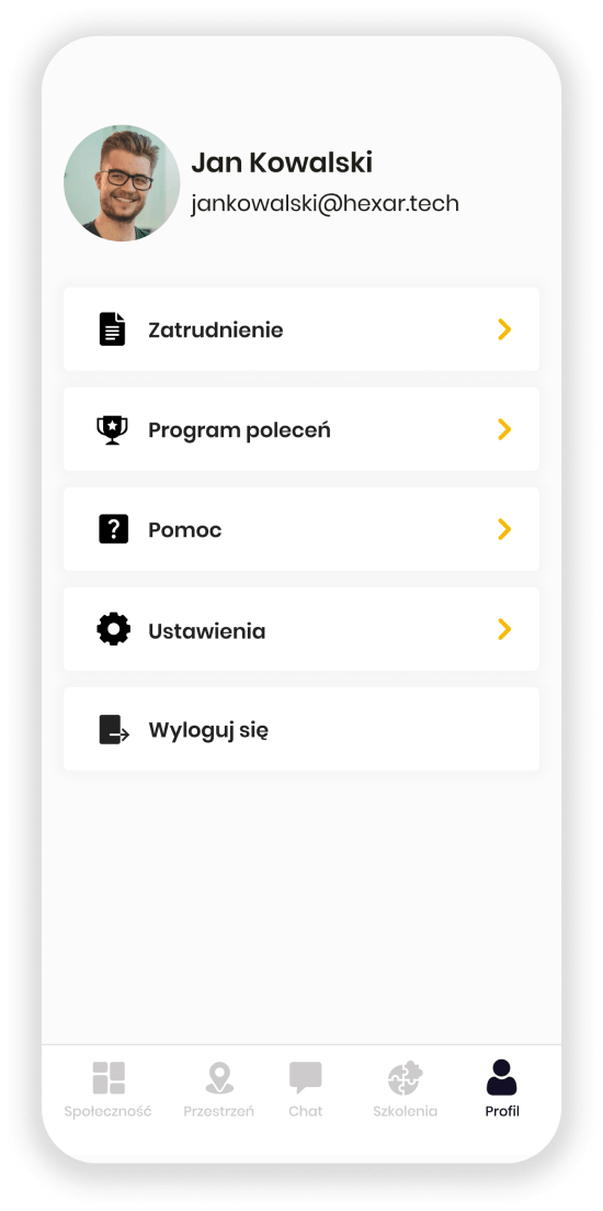 app screen
